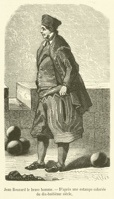 Jean Bouzard odważny człowiek (grafika) autorstwa French School