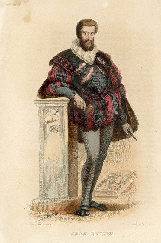 Jean Goujon (kolorowy grawerunek) autorstwa French School