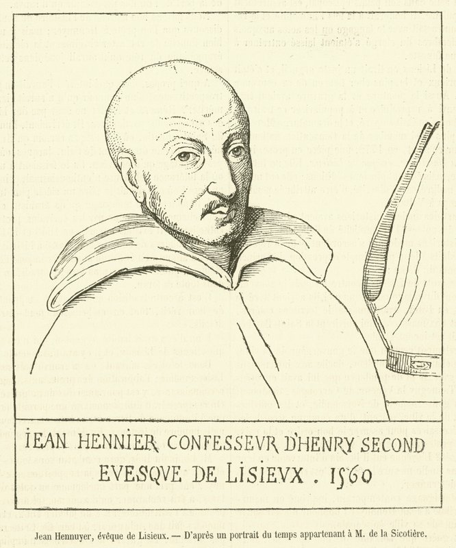 Jean Hénuier, biskup Lisieux (grafika) autorstwa French School