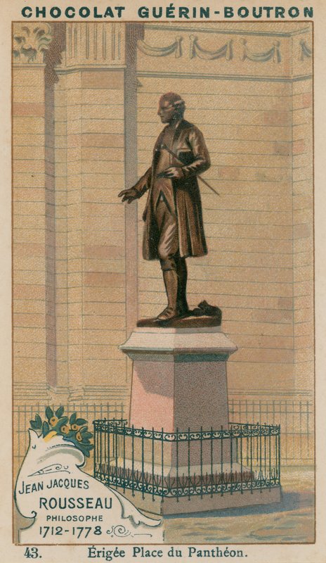 Jean Jacques Rousseau, filozof, 1712-1778, Wzniesiony Place du Pantheon autorstwa French School