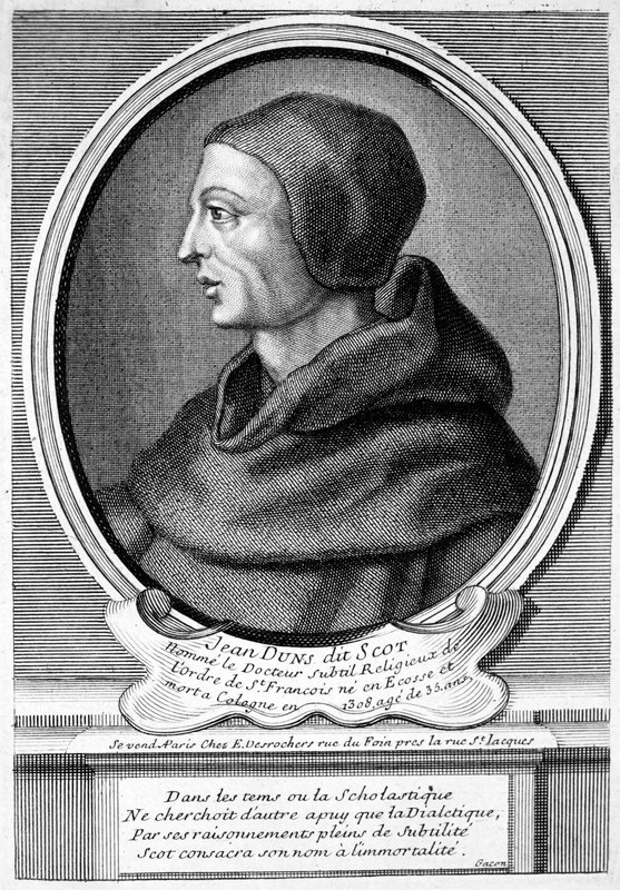 John Duns (Duns Scotus), szkocki ksiądz katolicki, filozof i teolog (grafika) autorstwa French School