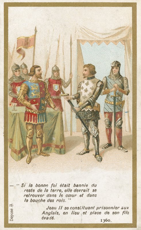 Jan II, król Francji, jeniec Anglików, 1360 autorstwa French School