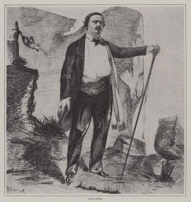 Joseph Darcier , francuski piosenkarz, aktor i kompozytor (lito) autorstwa French School