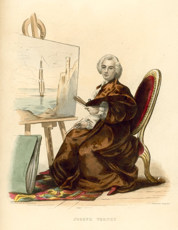 Joseph Vernet (kolorowy grawerunek) autorstwa French School