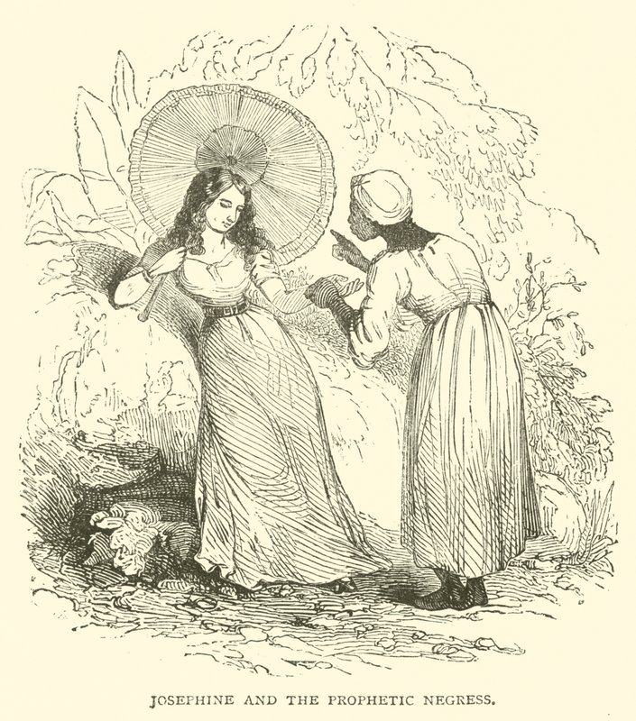 Józefina i prorocza Murzynka (grawerunek) autorstwa French School