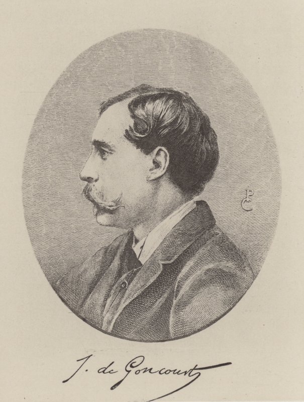 Jules de Goncourt, francuski powieściopisarz (grafika) autorstwa French School