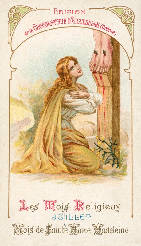 lipiec, miesiąc św. Marii Magdaleny (chromolitho) autorstwa French School