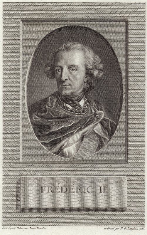Król Prus Fryderyk II autorstwa French School