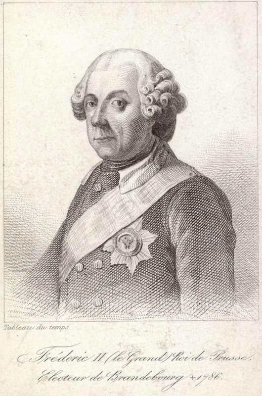 Król Prus Fryderyk II autorstwa French School