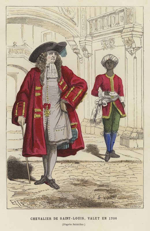 Kawaler Orderu Świętego Ludwika i służący, 1706 autorstwa French School