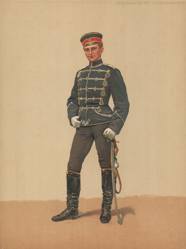 Konigs Hussars Regt nr 7, porucznik tymczasowy Attila autorstwa French School