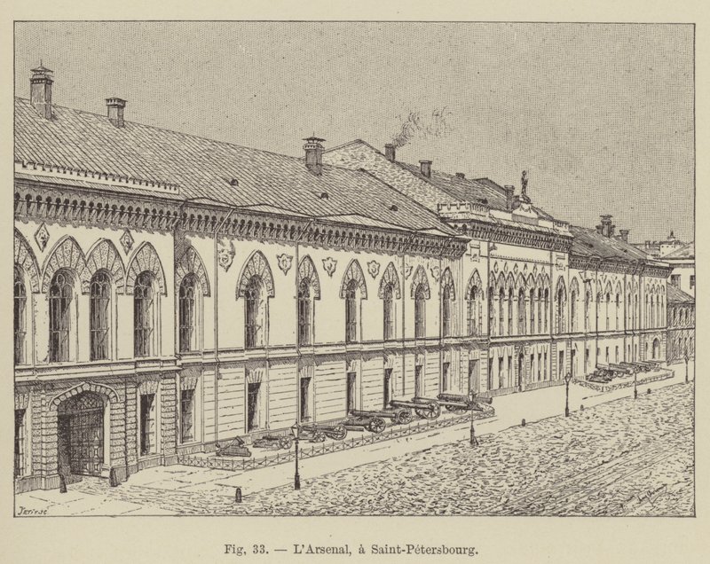 Arsenał w Sankt-Petersburgu (rycina) autorstwa French School