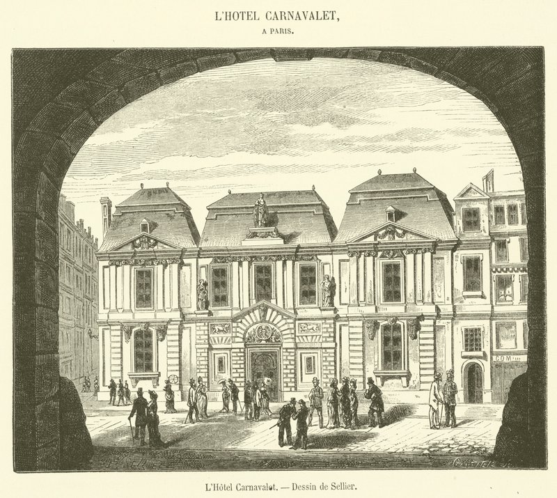 Hotel Carnavalet (grawerowanie) autorstwa French School