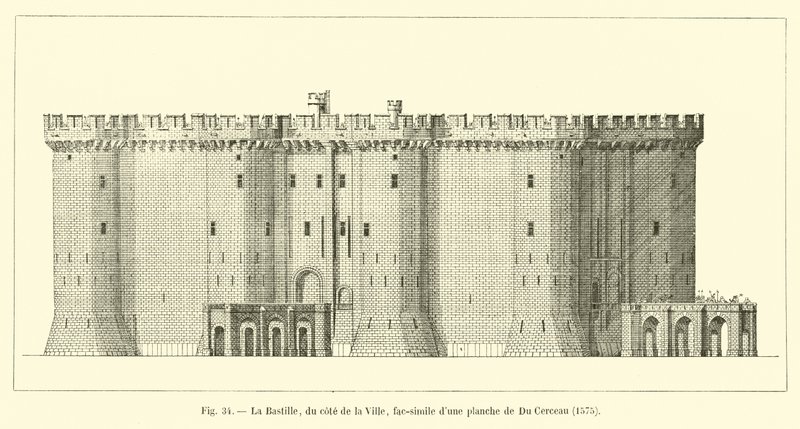 La Bastide, od strony miasta, faksymile płyty Du Cerceau, 1575 autorstwa French School