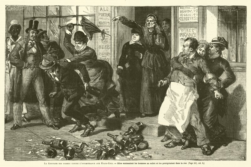 Krucjata Kobiet Przeciwko Nieumiarkowania w Stanach Zjednoczonych (grafika) autorstwa French School