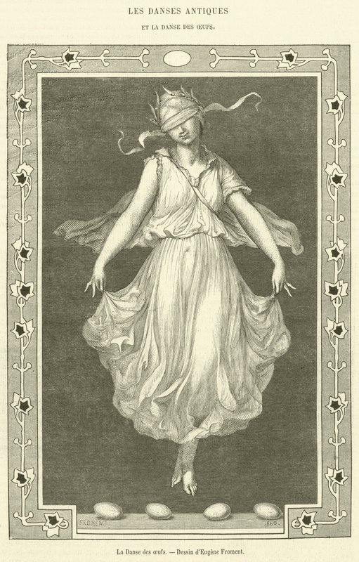 Taniec jajka (rycina) autorstwa French School