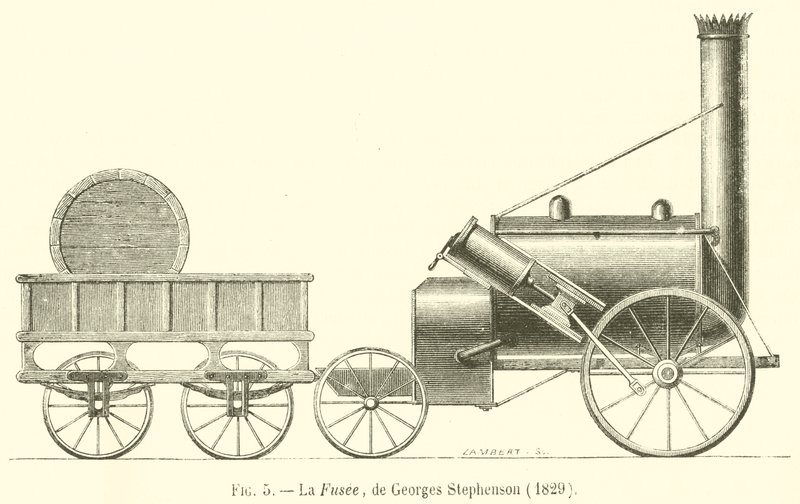 La Fusee, de Georges Stephenson autorstwa French School