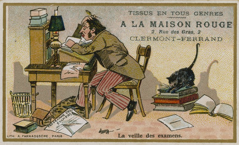 Karta handlowa La Maison Rouge, przeddzień egzaminów autorstwa French School