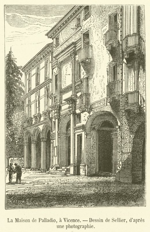 Maison Palladio, Vicence (Grawerowanie) autorstwa French School