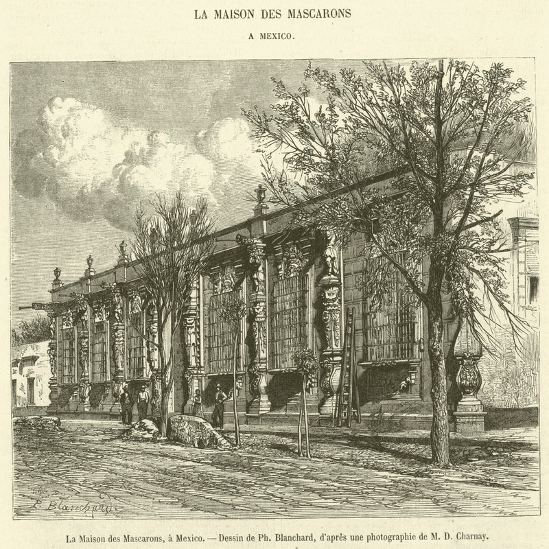 Dom Maszkaronów w Meksyku (rycina) autorstwa French School