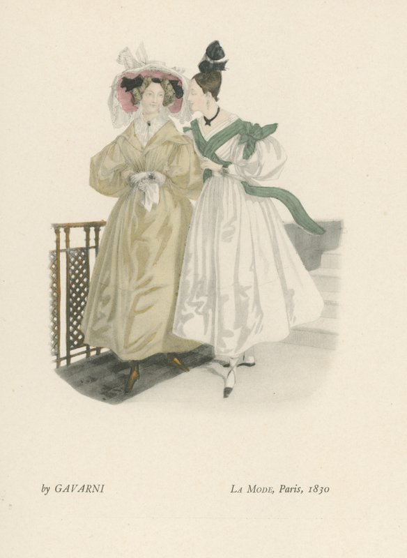Moda, Paryż, kwiecień 1830 autorstwa French School