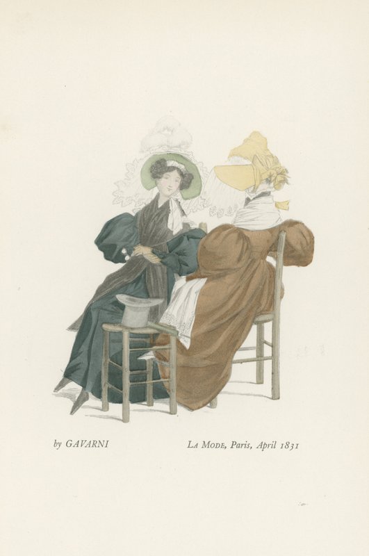 Moda, Paryż, kwiecień 1831 autorstwa French School