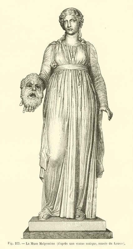 La Muse Melpomene (grafika) autorstwa French School