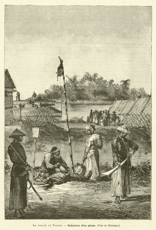 Policja Tonein (grawerowanie) autorstwa French School