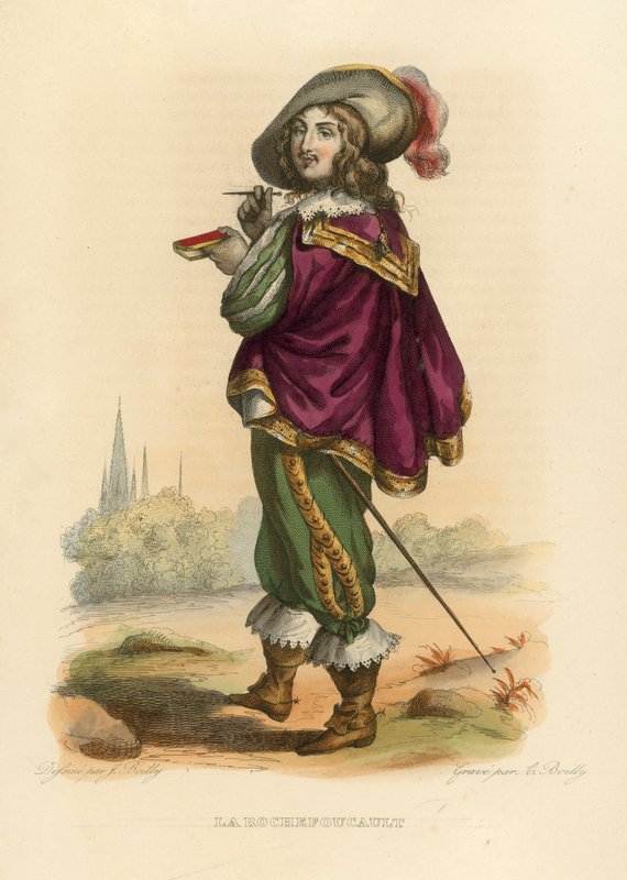 La Rochefoucauld (kolorowy grawerunek) autorstwa French School
