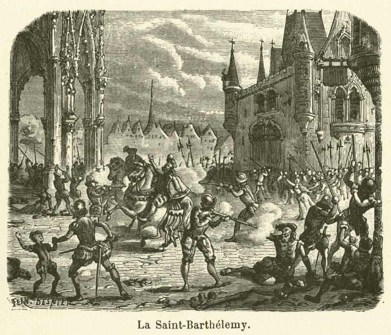 La Saint-Barthelemy (grawerowanie) autorstwa French School