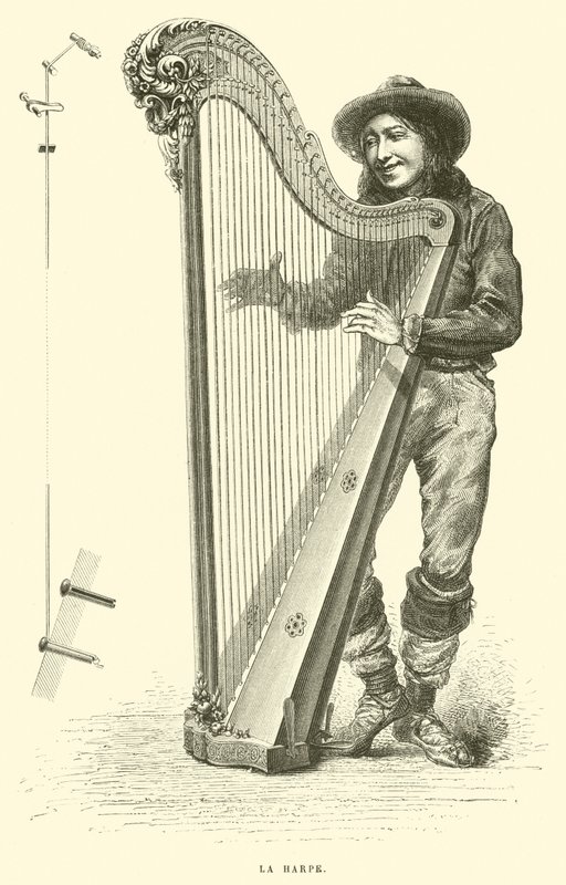 La harpe (rycina) autorstwa French School