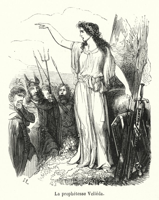 La professe Velleda (grafika) autorstwa French School