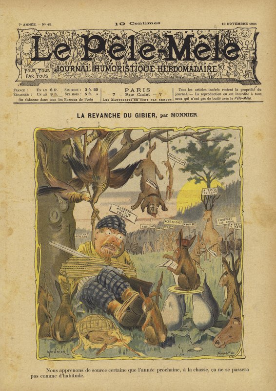 Zemsta gry. Ilustracja do Le Pele-Mele autorstwa French School