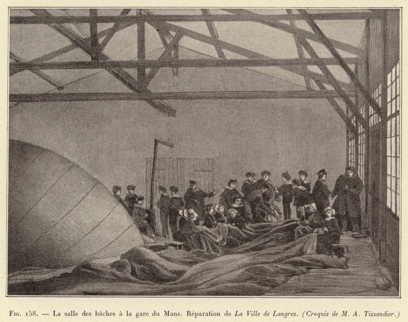 Pomieszczenie plandekowe na stacji Le Mans, Naprawa miasta Langres autorstwa French School