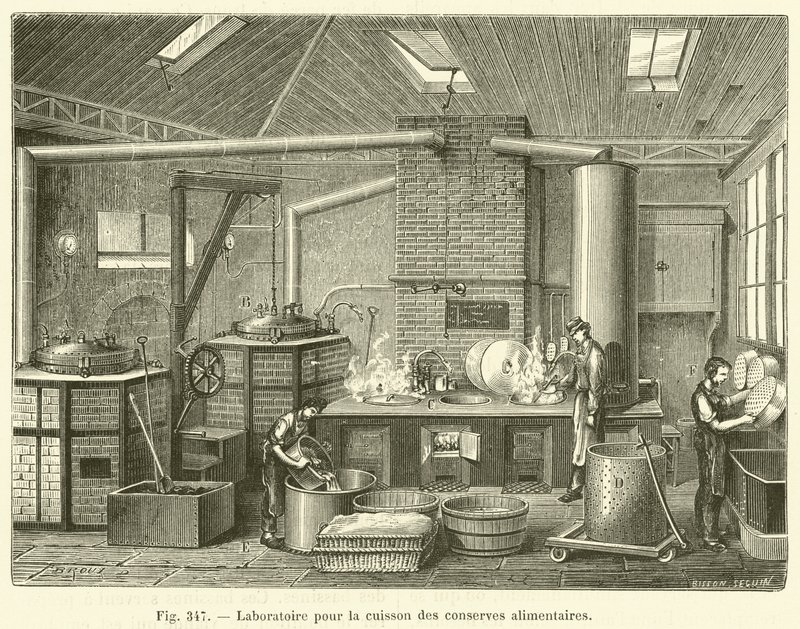 Laboratorium do gotowania konserw (grawerowanie) autorstwa French School