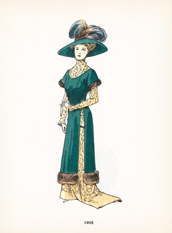 Moda damska, 1908 autorstwa French School