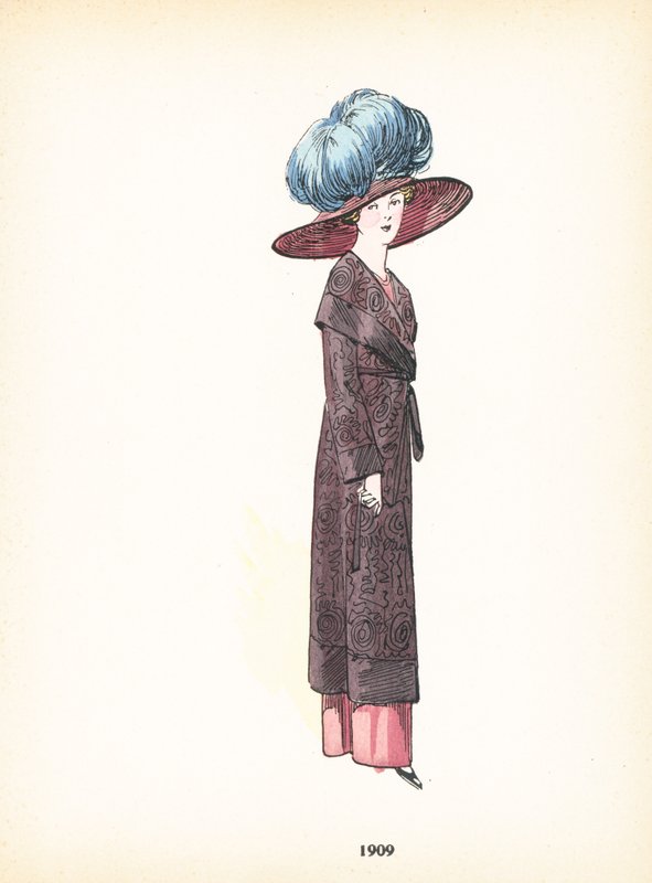 Moda damska, 1909 autorstwa French School
