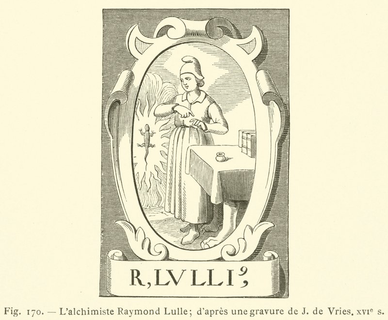 Alchemik Raymond Lulle (grafika) autorstwa French School