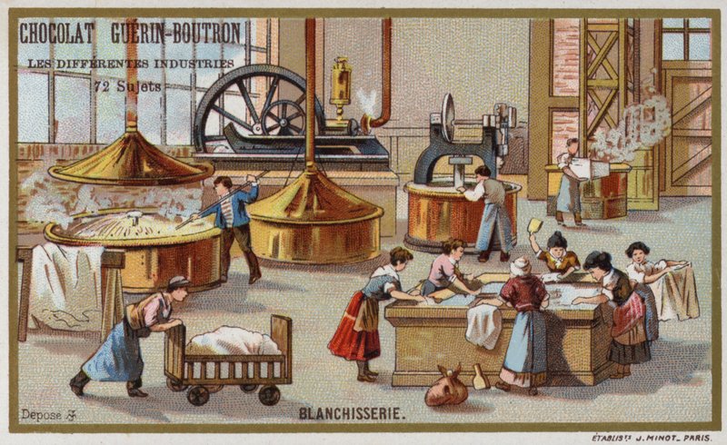 Pralnia (chromolitho) autorstwa French School
