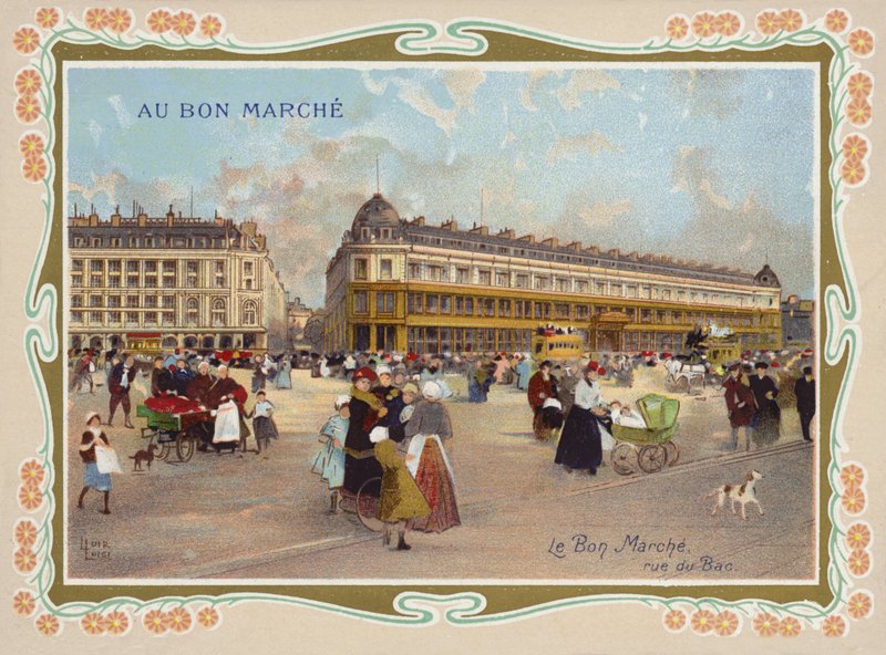 Le Bon Marche, rue du Bac, Paryż autorstwa French School