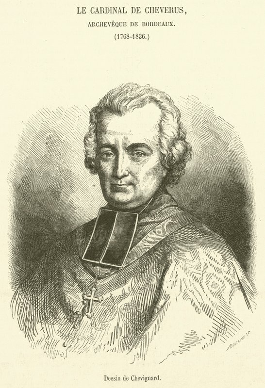 kardynał de Cheverus, arcybiskup Bordeaux (rycina) autorstwa French School