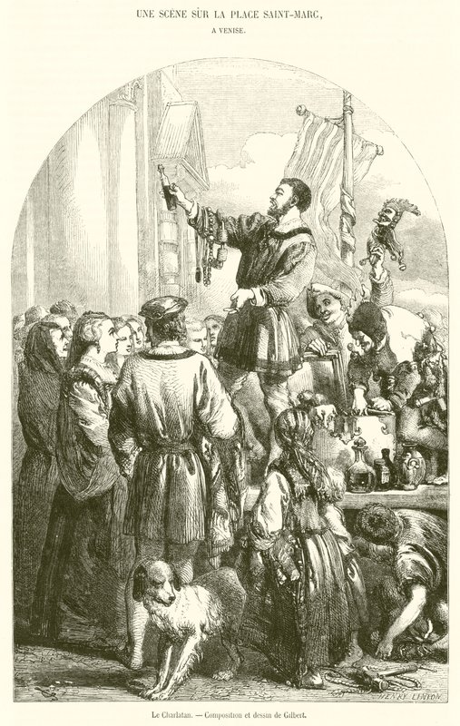 Le Charlatan (grawerowanie) autorstwa French School
