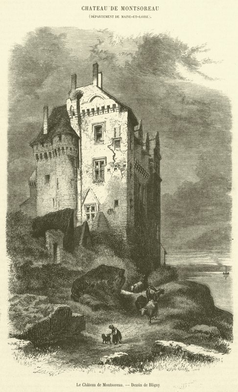 Zamek Montsoreau (rycina) autorstwa French School