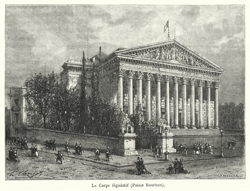 Organ ustawodawczy, Palais Bourbon (grafika) autorstwa French School