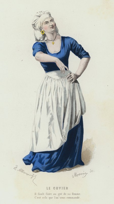 Le Cuvier (kolorowy grawerunek) autorstwa French School