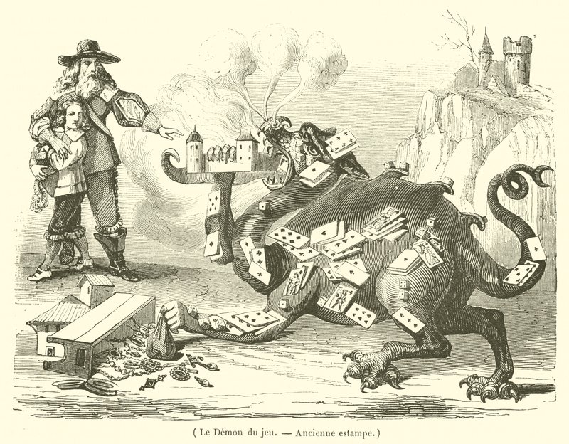 Le Demon du jeu (rycina) autorstwa French School