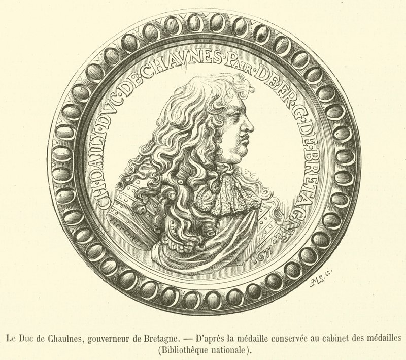 Książę Chaulnes, gubernator Bretanii (grawerowanie) autorstwa French School