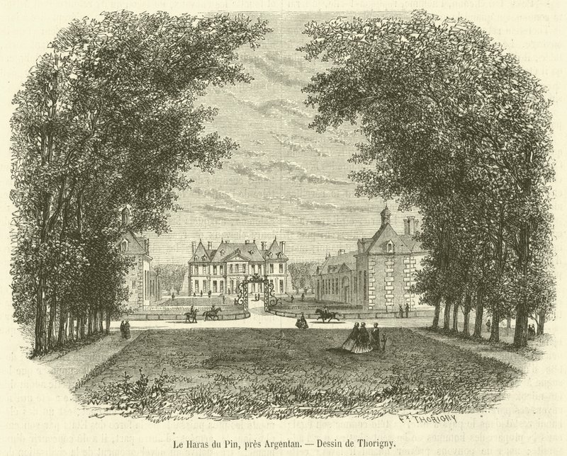 Haras du Pin, niedaleko Argentan (grawerowanie) autorstwa French School