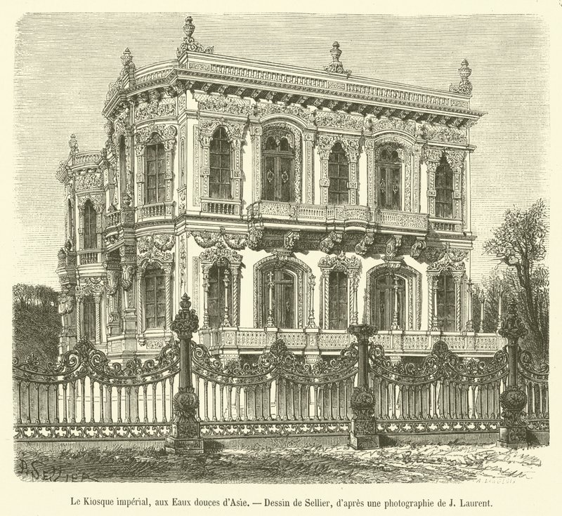 Imperial Kiosk, w słodkich wodach Azji (grawerowanie) autorstwa French School
