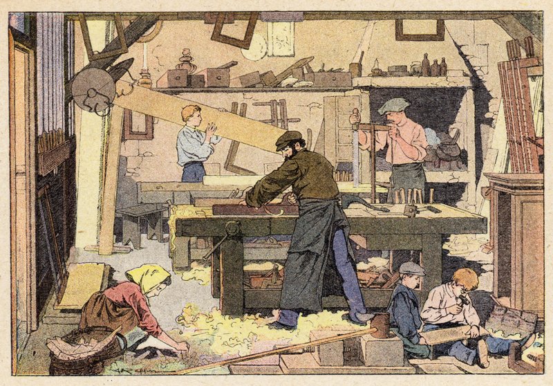Stolarz, Stolarz (kolor lito) autorstwa French School